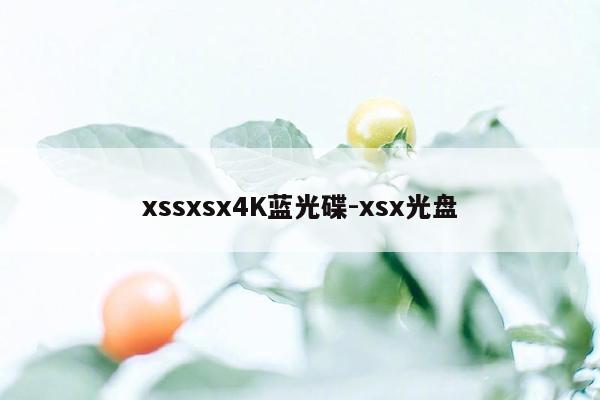 xssxsx4K蓝光碟-xsx光盘