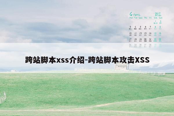 跨站脚本xss介绍-跨站脚本攻击XSS