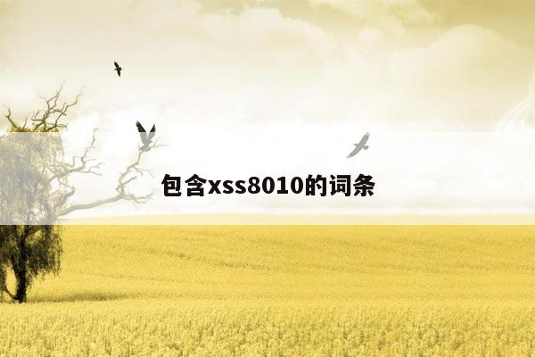 包含xss8010的词条