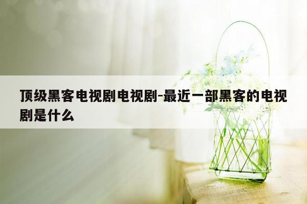 顶级黑客电视剧电视剧-最近一部黑客的电视剧是什么