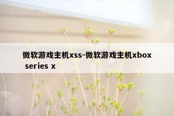 微软游戏主机xss-微软游戏主机xbox series x