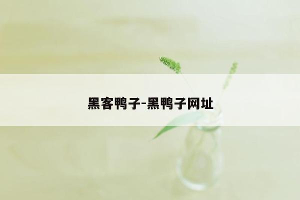 黑客鸭子-黑鸭子网址