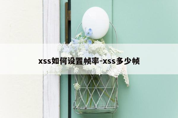 xss如何设置帧率-xss多少帧