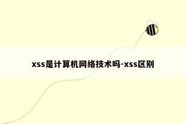 xss是计算机网络技术吗-xss区别