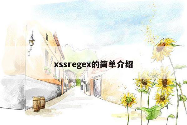 xssregex的简单介绍