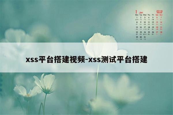 xss平台搭建视频-xss测试平台搭建