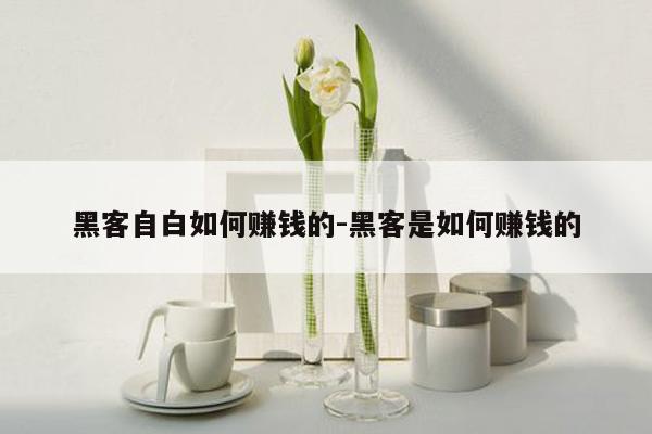 黑客自白如何赚钱的-黑客是如何赚钱的