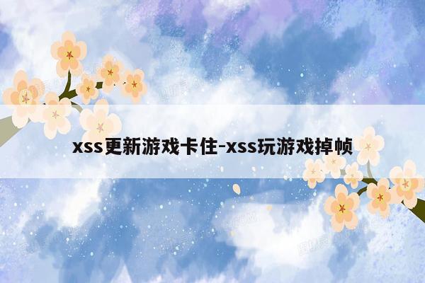 xss更新游戏卡住-xss玩游戏掉帧