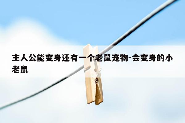 主人公能变身还有一个老鼠宠物-会变身的小老鼠