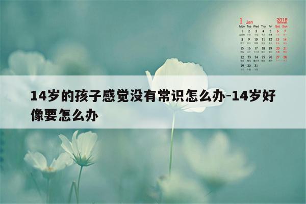 14岁的孩子感觉没有常识怎么办-14岁好像要怎么办