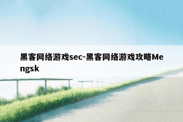 黑客网络游戏sec-黑客网络游戏攻略Mengsk