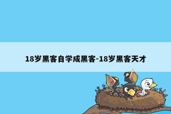 18岁黑客自学成黑客-18岁黑客天才