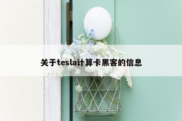 关于tesla计算卡黑客的信息