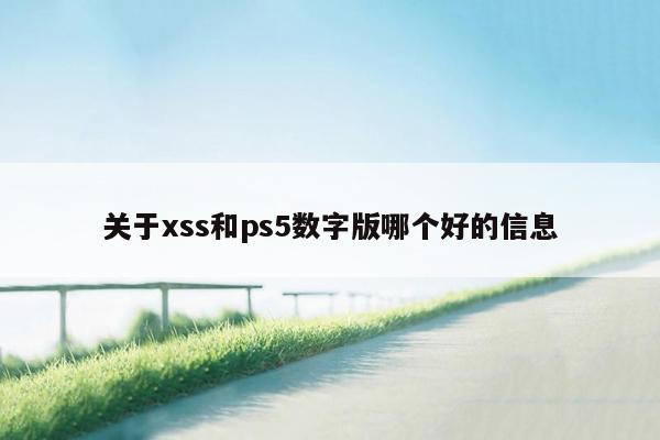 关于xss和ps5数字版哪个好的信息