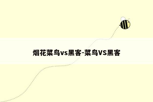 烟花菜鸟vs黑客-菜鸟VS黑客