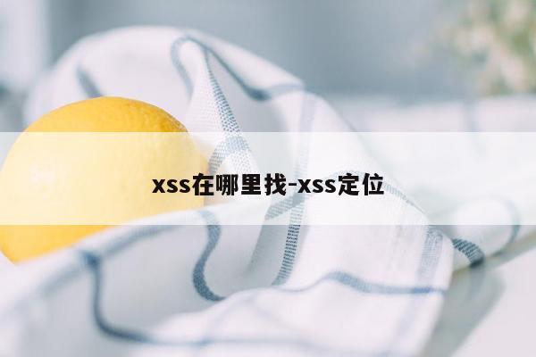 xss在哪里找-xss定位