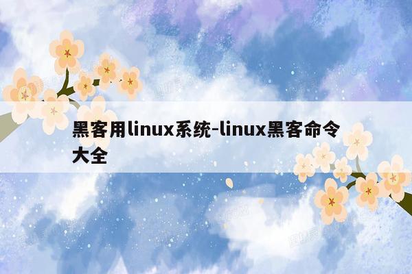 黑客用linux系统-linux黑客命令大全