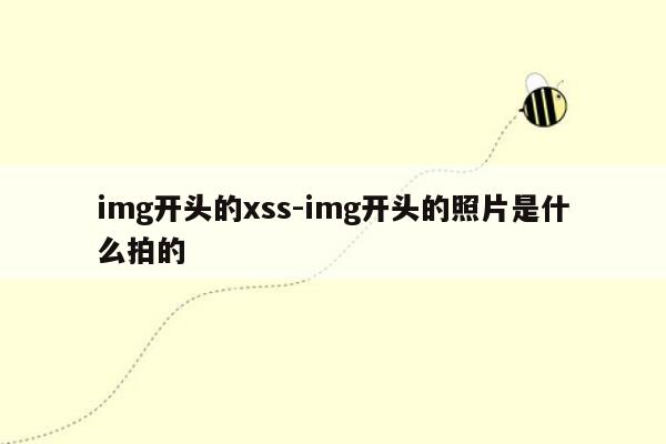 img开头的xss-img开头的照片是什么拍的