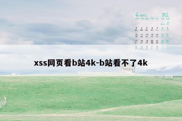 xss网页看b站4k-b站看不了4k