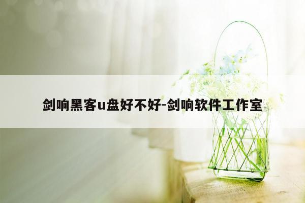 剑响黑客u盘好不好-剑响软件工作室