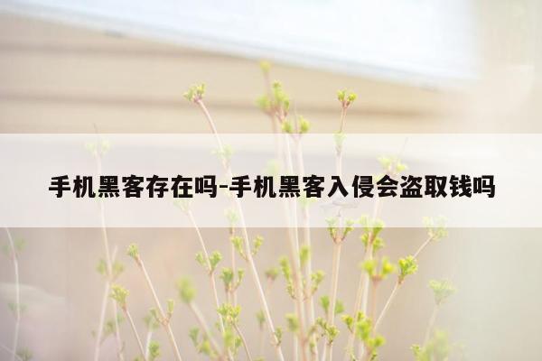 手机黑客存在吗-手机黑客入侵会盗取钱吗