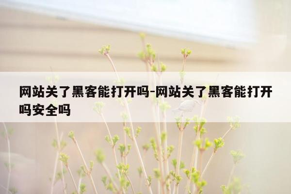 网站关了黑客能打开吗-网站关了黑客能打开吗安全吗