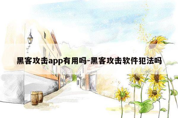 黑客攻击app有用吗-黑客攻击软件犯法吗