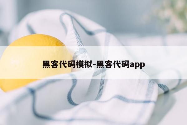 黑客代码模拟-黑客代码app